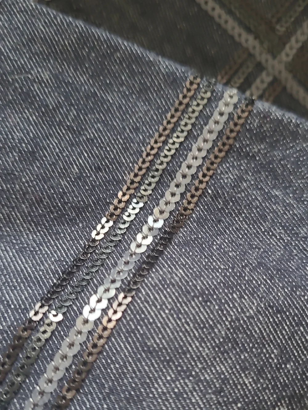 Brunello Cucinelli Dark Navy Pleated Skirt with Sequin Stripes - Picture 7 of 9